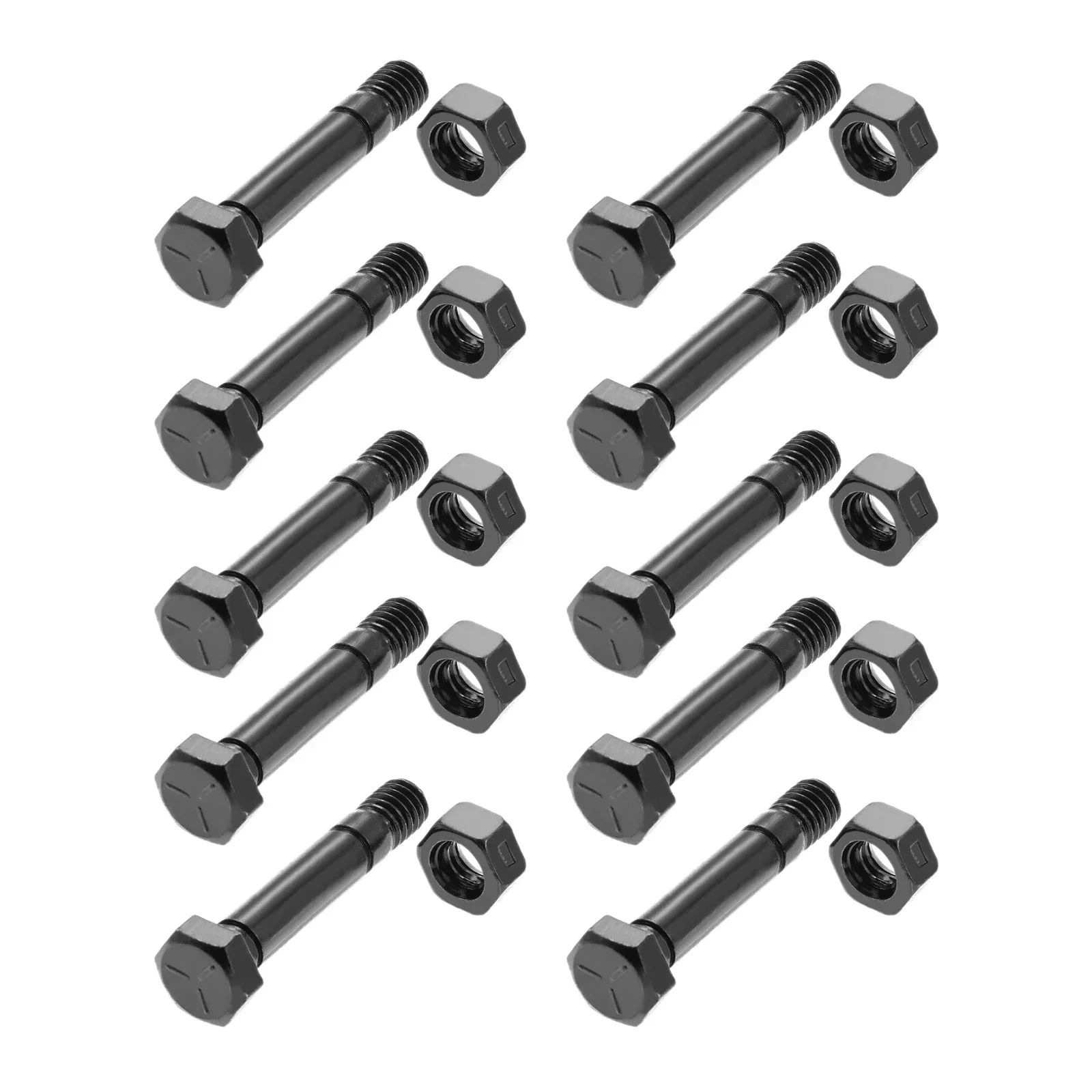 10 Sets 52100100 Snow Blower Shear Pins and Nuts Fits for Ariens 521001 00659100 John Deere AM136890 Rotary 5575 Snowthrower