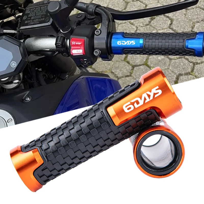 

For KTM 6Days 250 300 450 500 EXC EXC-F XC-W Six Days Motorcycle Handlebar Grips CNC aluminum Rubber Hand Thruster Grips