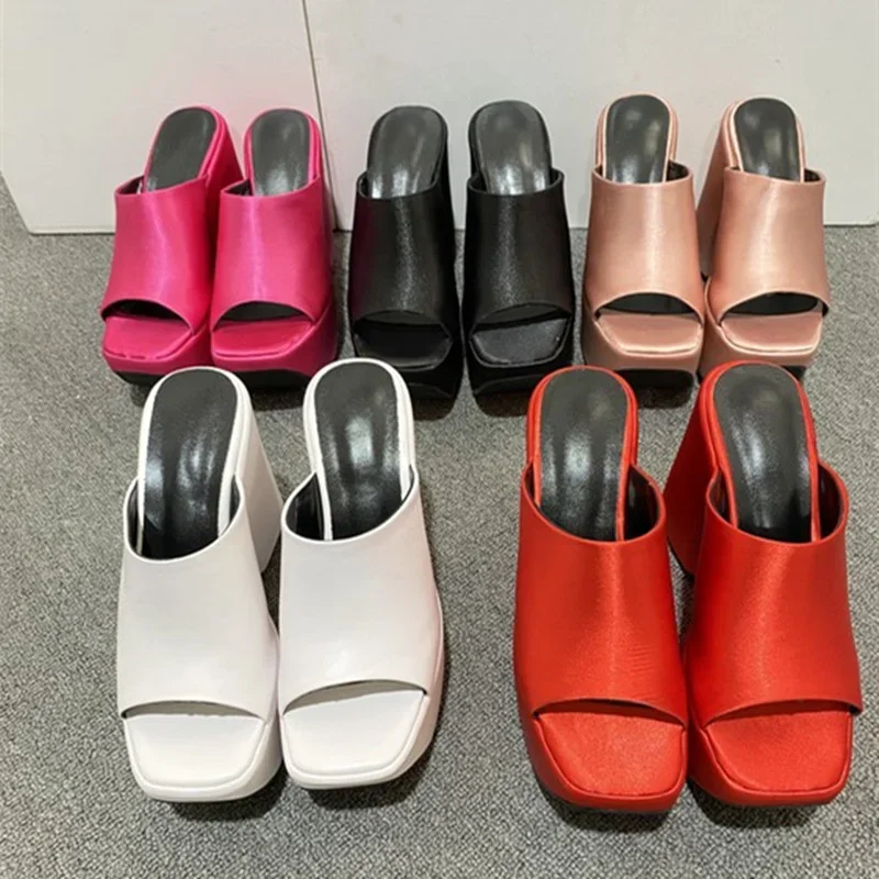 2022 Summer Ladies Premium Wedge Slippers Platform Women Shoes Dress Office Ladies Wedding Banquet Slippers fashion shoes