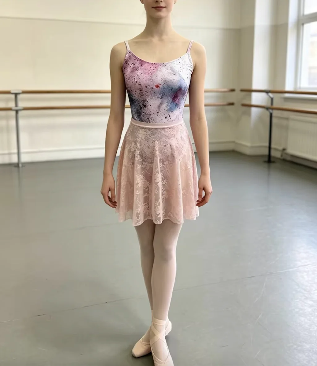Ballett Tanzrock Frauen elegante Spitze Tanz Trikot Kleid Erwachsenen neuen Stil weißen Schwan Tanz Übungs rock – Detail 4