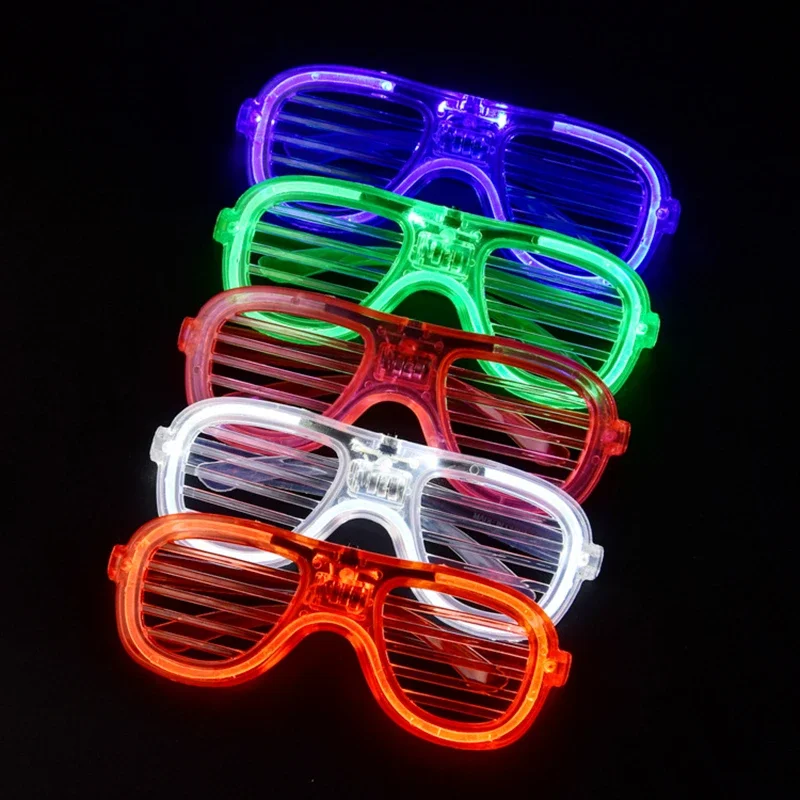 Shutters EL Luminous Glasses Led Light Up Halloween Glowing Neon Flashing Glow Sunglasses Unisex Gift Toy Glasses