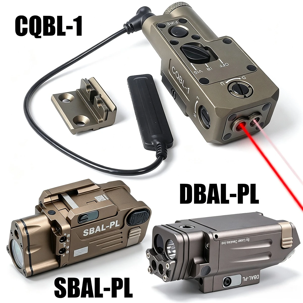 DBAL-PL SBAL-PL CQBL-1 Scout Light Laser IR/Red/Green Dot Laser Indicator Momentary Constant Quick Open Connect Mount For 20MM