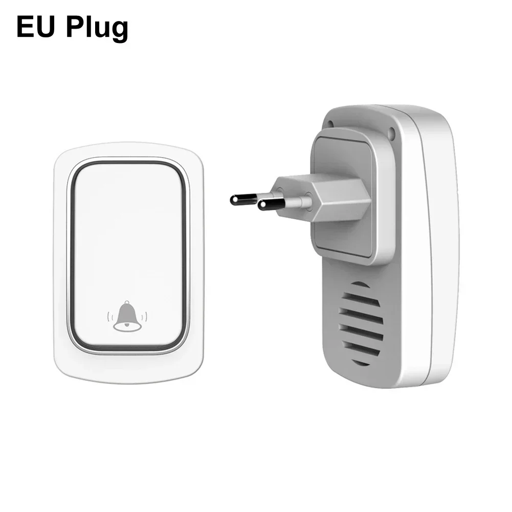 Long Range Waterproof Wireless Doorbell  Self Powered  Welcome Melody Feature  Compatible with EU/UK/US Sockets