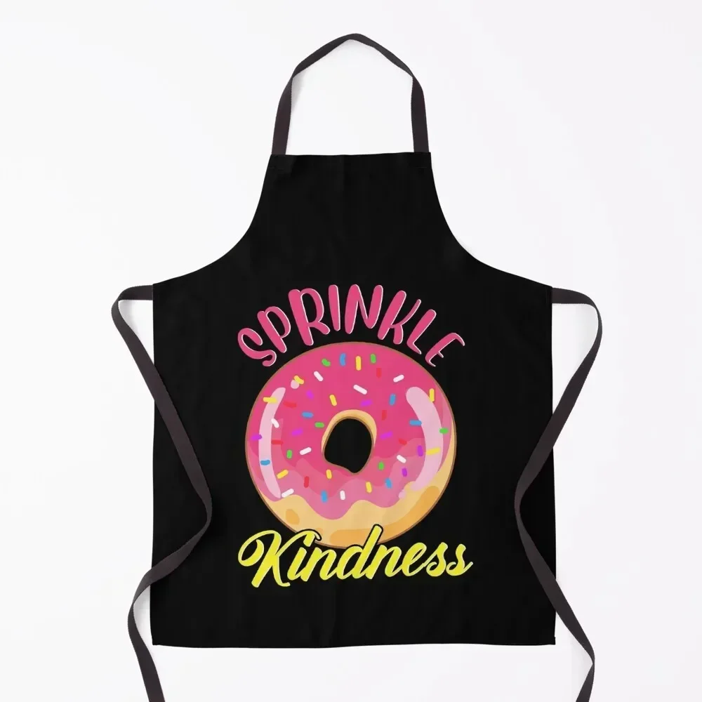 

Sprinkle Kindness Cute Anti Bullying Donut Pun Apron Kitchen Utensils chefs Waterproof Women Kitchen'S Apron