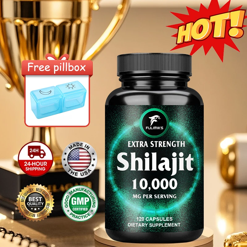

Organic Shilajit Capsules for Energy & Focus, Natural Nootropic & Adaptogen, Supports Recovery & Stress Relief, Gluten Free