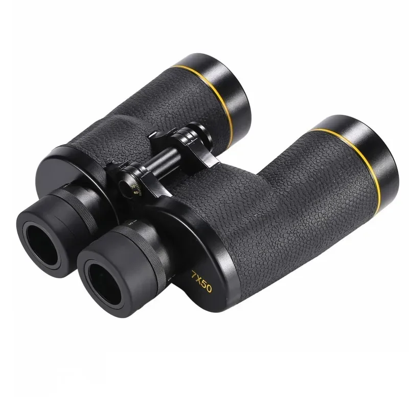 High Power All-Metal Outdoor 7x50 black Prism Binoculars Night Vision Range Finder with Low Light Capabilities Outdoor Telescope