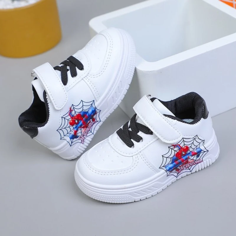 

Детская повседневная обувь с изображением Человека-паука Диснея, детская модная спортивная обувь с мультяшным принтом, Нескользящие уличные дышащие кроссовки
