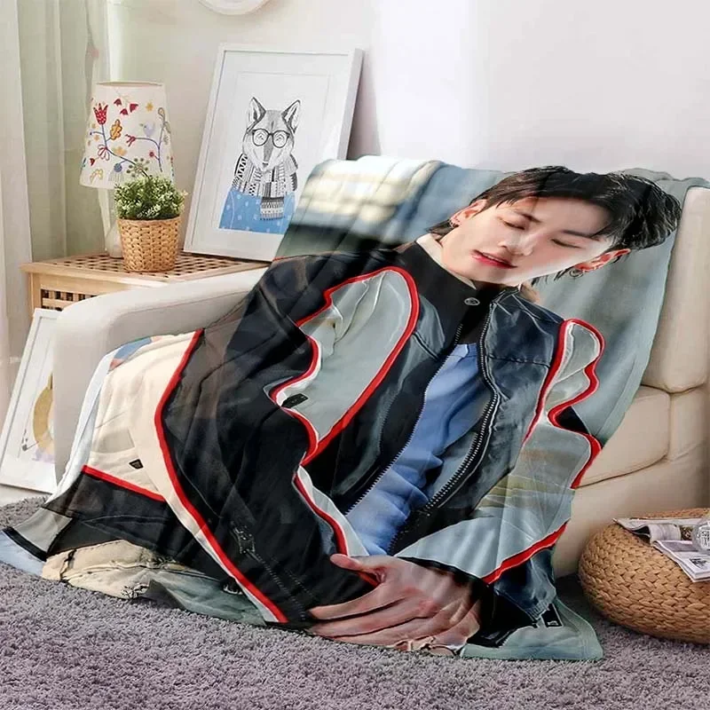 3DMale celebrity J-Jung Kook printed blanket living room sofa blanket bedroom decoration blanket flannel soft warmthcustomizable