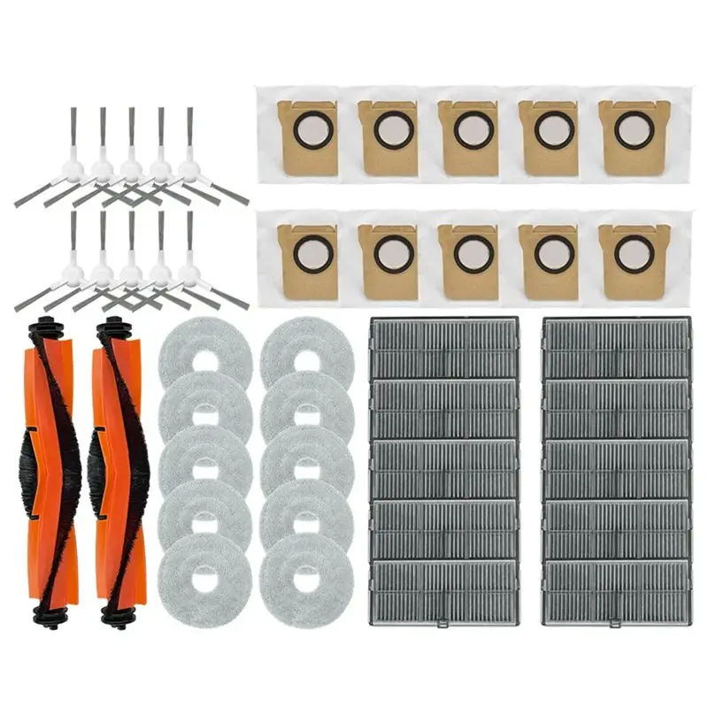 a70z-fafa】pour-mijia-m30s-consommables-d103cn-accessoires-de-remplacement-brosse-laterale-principale-filtre-hepa-sacs-a-poussiere-pour-serpilliere