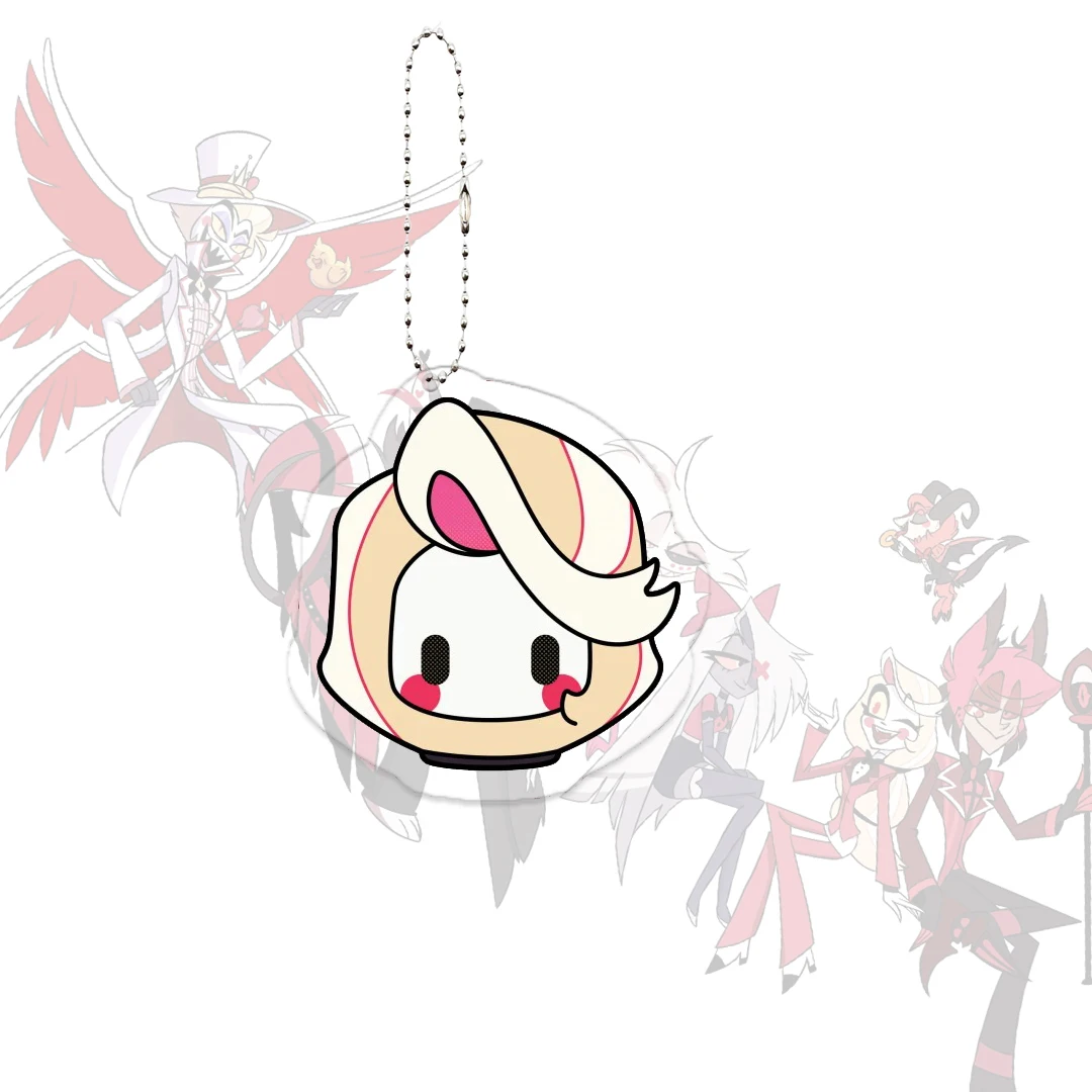 الكرتون الملاك الغبار قلادة Q نسخة حامل بطاقة ظهره تزيين رائعة Alastor طالب سلسلة مفاتيح من الكرتون شخصية صغيرة هدية