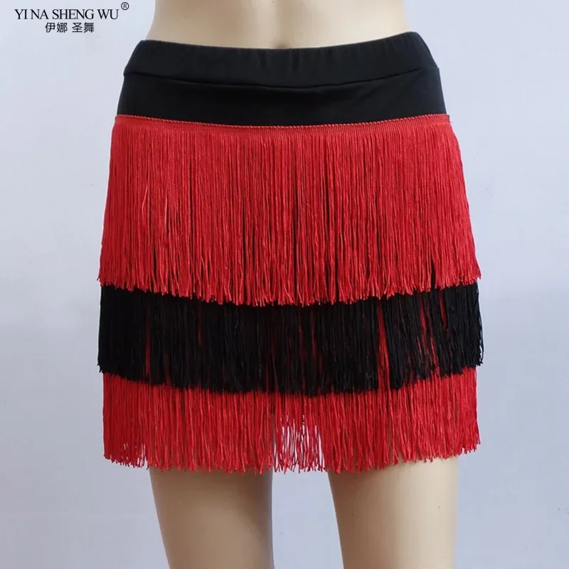 เต้นรําละตินกระโปรงเซ็กซี่ผู้หญิง Chacha Samba Tango ชั้นพู่ Fringes ชุดการแข่งขันประสิทธิภาพ Salsa Lady ละตินเครื่องแต่งกาย