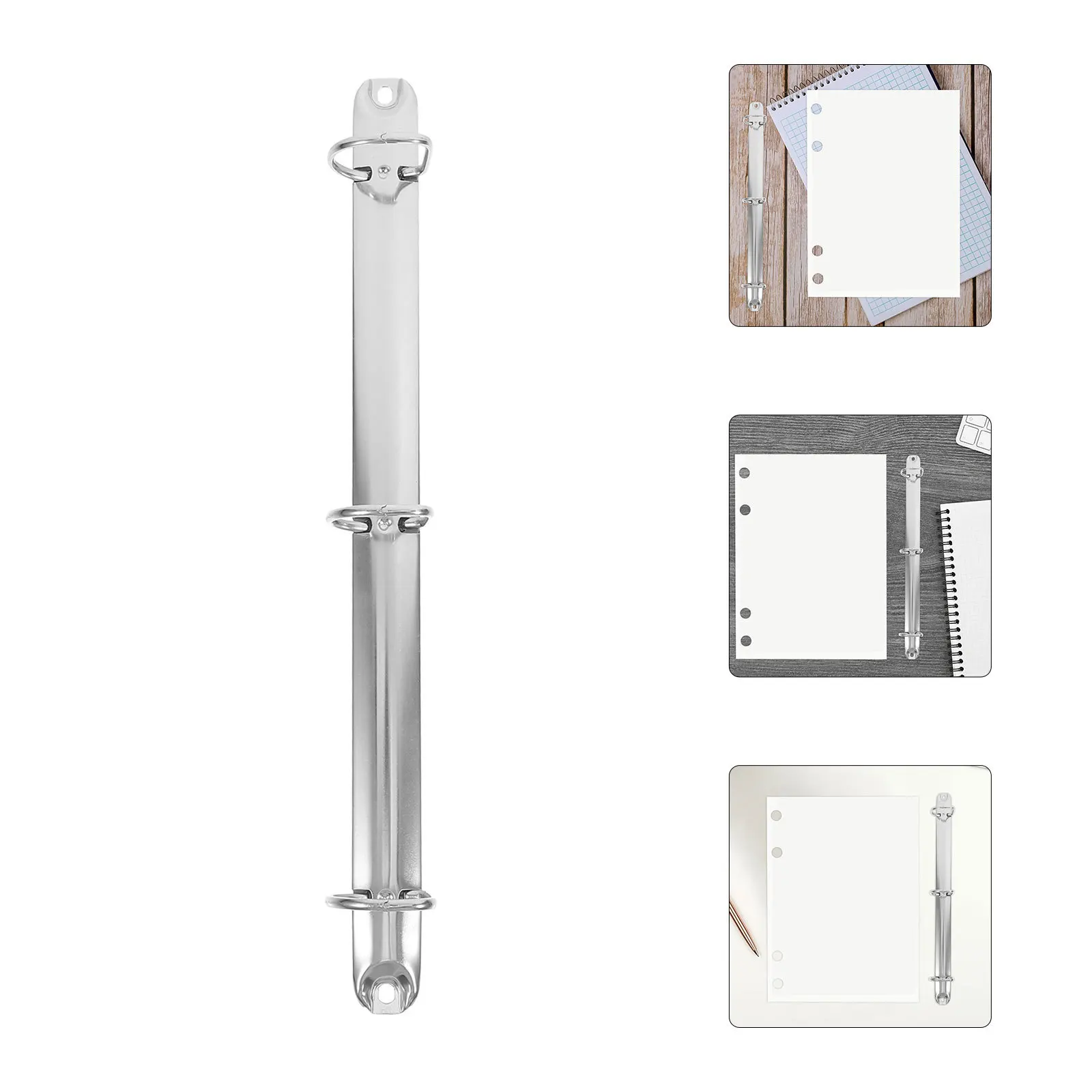 

Stylish 2-Ring Loose Leaf Binder Clips Zinc Alloy Book Binding Hardware for Notebook Planner Scrapbook Removable Binder Ring