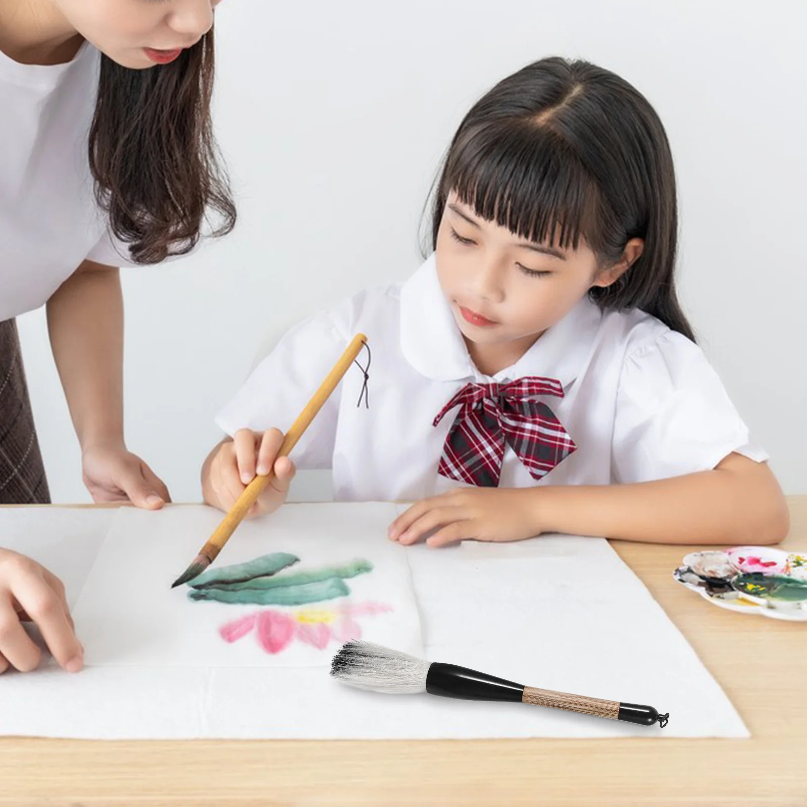 Zestaw pędzli do kaligrafii dla początkujących, gładka drewniana rączka, narzędzie do chińskiego pisania i malowania dla artystów i studentów, przenośne, dobrej jakości pochłanianie tuszu.