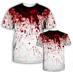 New Popular Hip Pop Men Women T Shirt Dripping Blood Skull 3D Print Fashion Short Sleeve Tshirt Pullover Casual Tracksuits