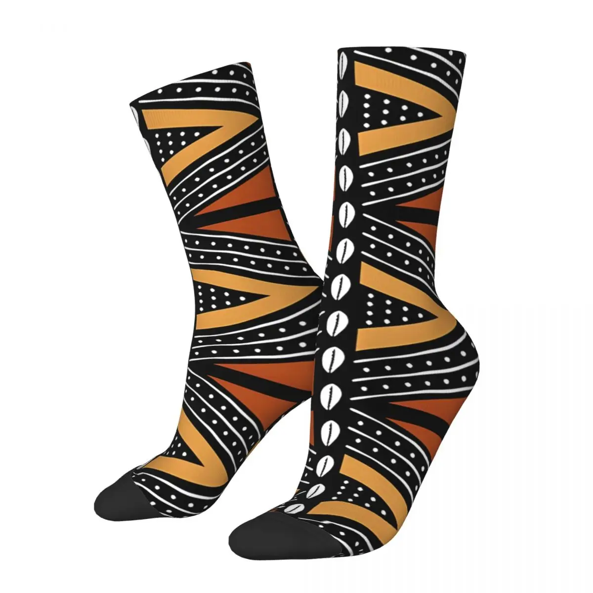 African Mud Cloth Abstract Fabric Kawaii Socks Gym Cartoon Pattern Socks