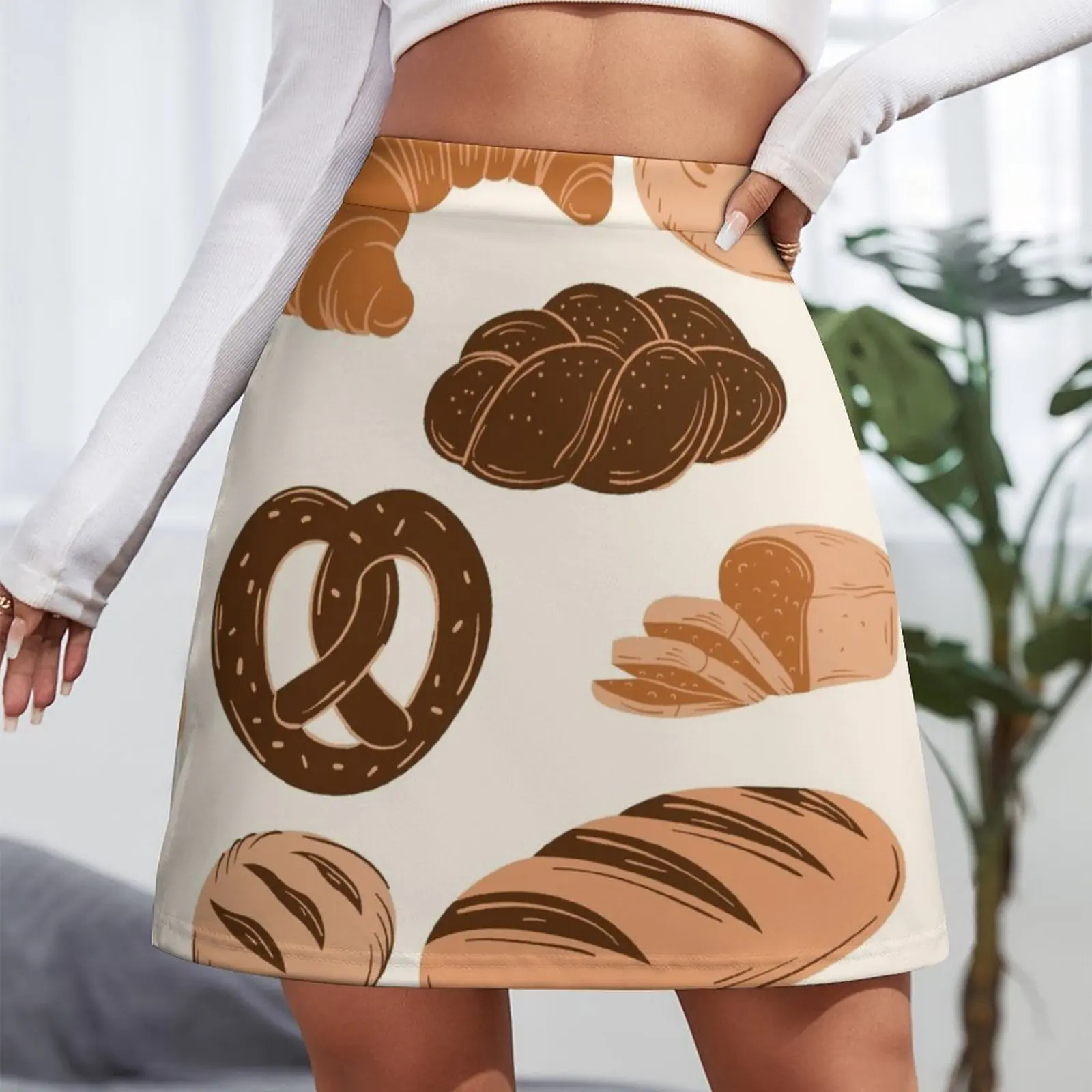 Bread Lovers Collage Mini Skirt Female dress japanese fashion