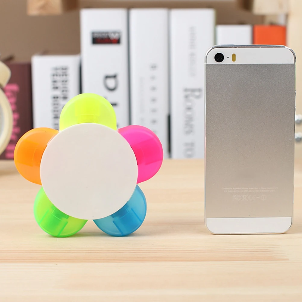 

5Pcs Fluorescent Petal Highlighters Premium Material Effortless Writing No Dragging Safe Non-Toxic School Supplies