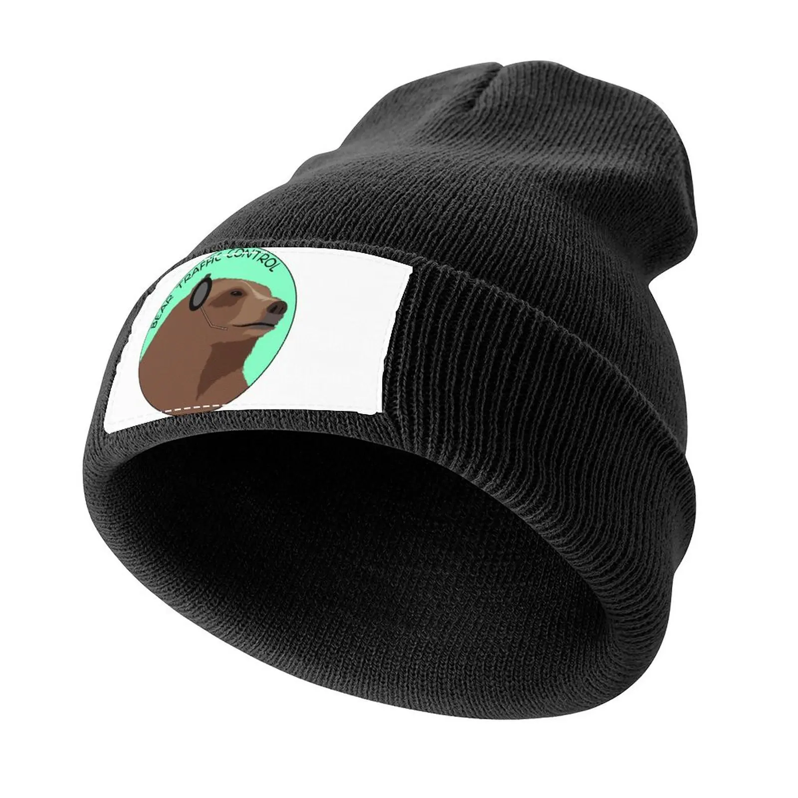 Copy of Bear Traffic Control has something to say (Green) Knitted Cap fashionable Luxury Cap summer hat Caps Women Men's