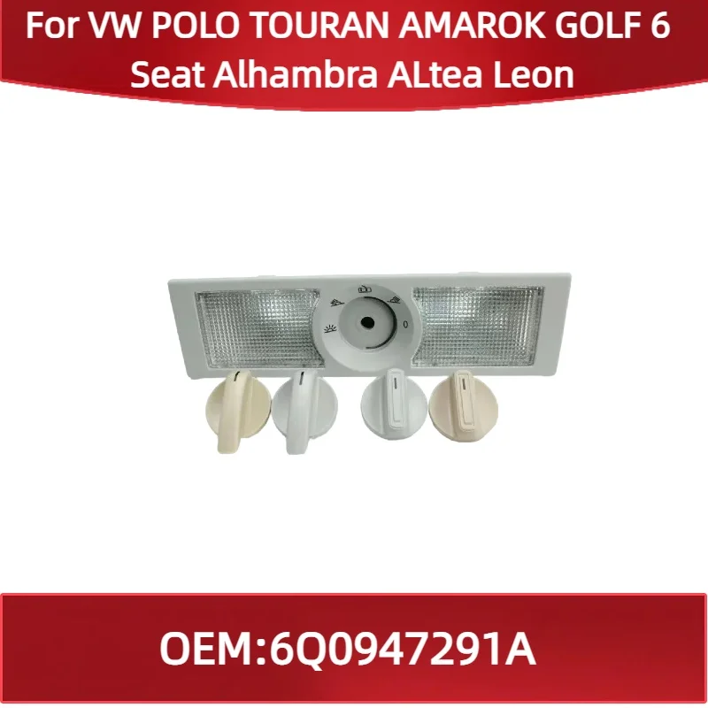 

6Q0947291A For VW POLO TOURAN AMAROK GOLF 6 Seat Alhambra ALtea Leon New Gray Rear Reading Light Knob Switch