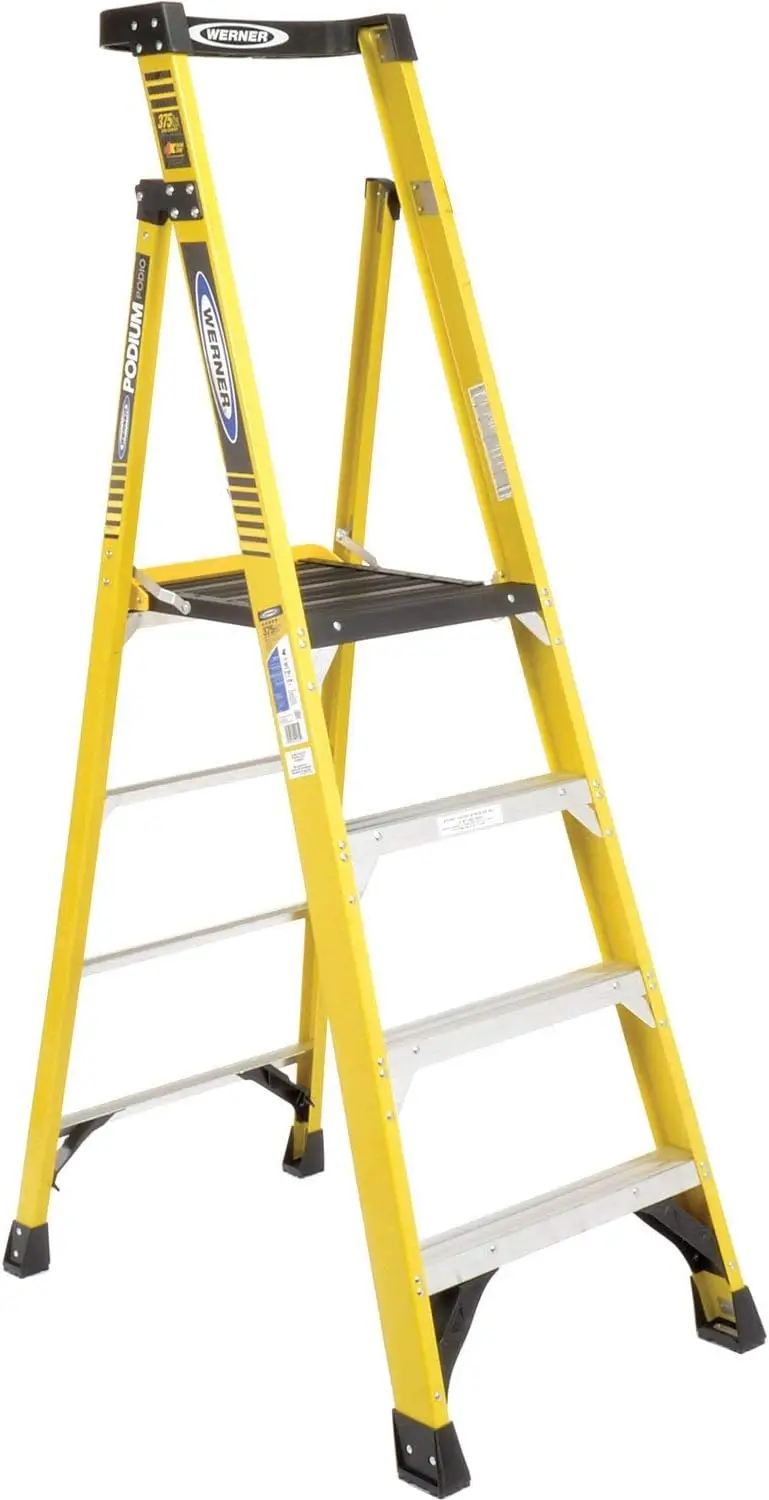 Pd7304 Type Iaa Aluminum Podium Ladder - 4', Yellow