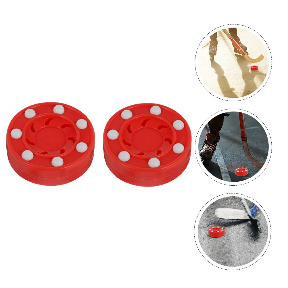 

2 Pcs Hockey Pucks Game Practicing Tool 750X750X300CM Training Red Professional Child