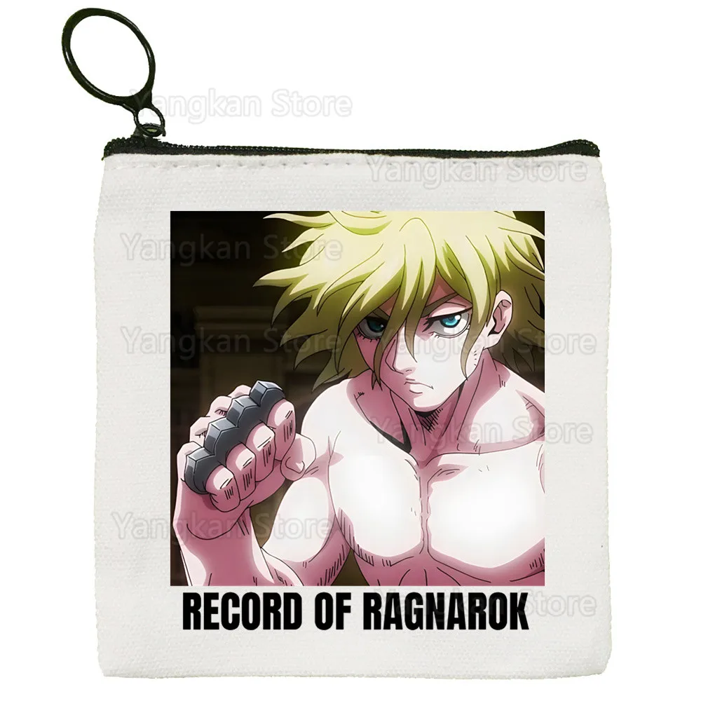 Buda Record Of Ragnarok Buddha Anime Portamonete in tela Collezione Borsa in tela Portafoglio piccolo Portachiavi con cerniera Regalo a mano