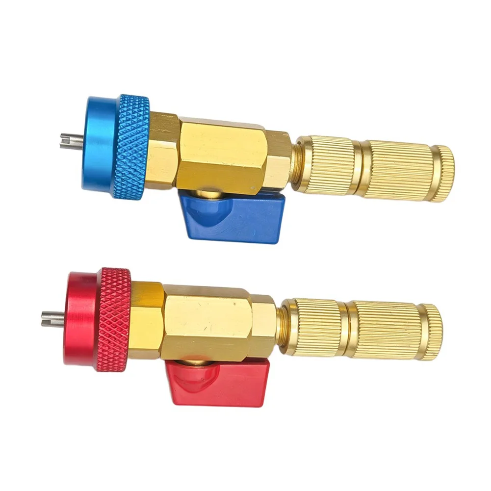 R134a Valve Core Replacement Tool with Internal Shut-Off Mechanism to Maintain System Pressure During Core Changes