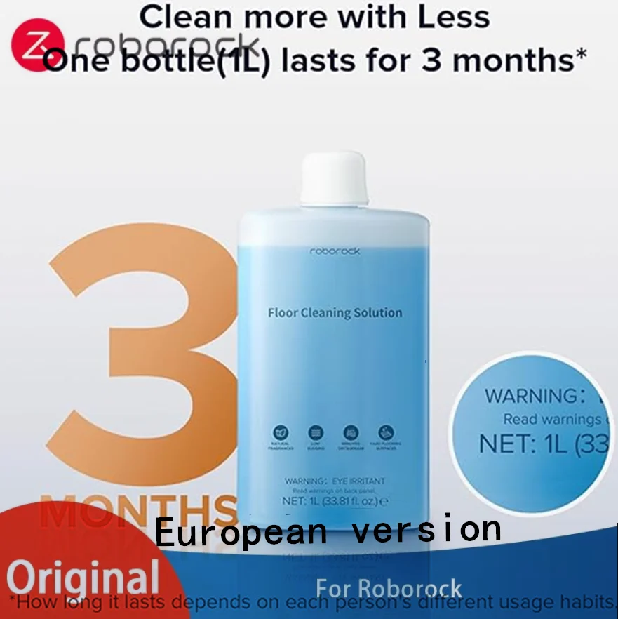 פתרון ניקוי רצפה מקורי roborock s7 mulv אולטרה s7 pro שואב אבק חלקי 1 ליטר רובוט mops