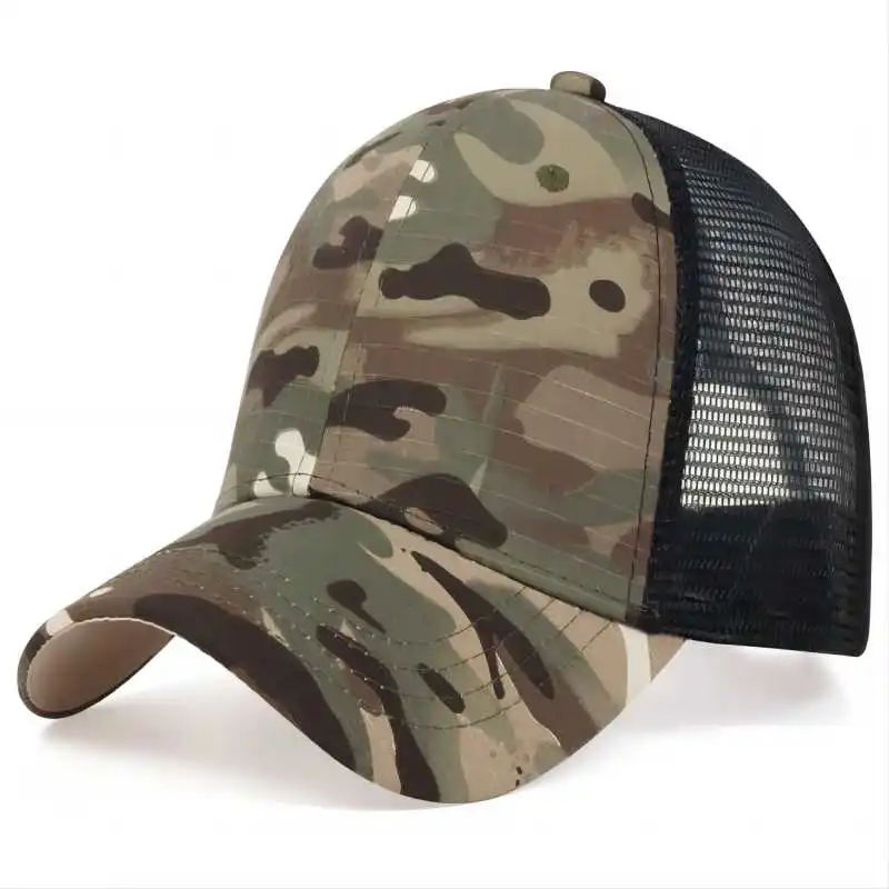 Baseball Cap Street Hipster Summer Camo Truck Net Hat Shade Hip Hop Hat Summer Camo Shade Outdoor Hat