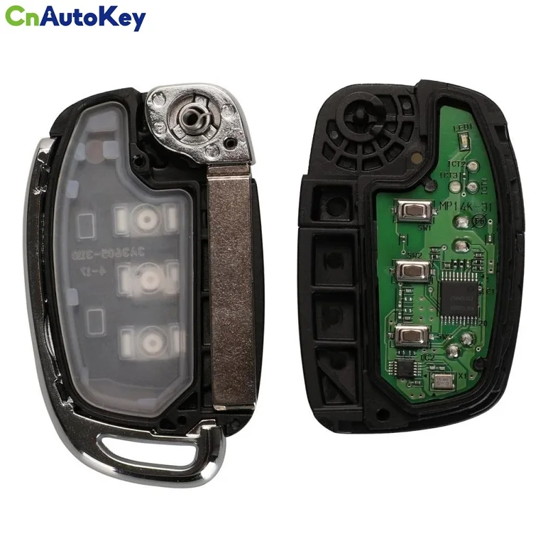 CN020186 OEM  For Hyundai Verna RKE-4F30 Remote Flip Car Key Control 433.95/434Mhz 4D60 Chip 2015DJ2837 Factory 3 Button