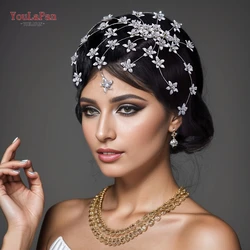YouLaPan Wedding Head Flower with Comb Bridal Headwear Woman Hair Accessories Handmade Bride Headdress Hair Jewelry HP502
