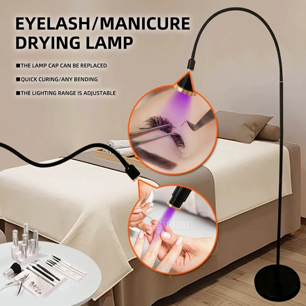 UV Curing Lamp Floor Model with Foot Switch for False Eyelash Extension