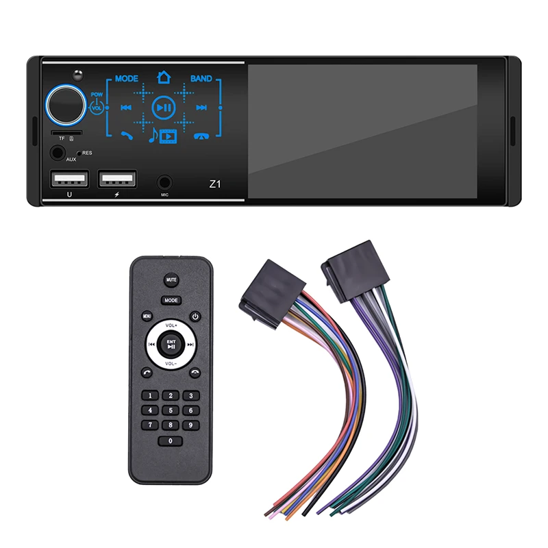 Car Radio 4.1Inch 1 DIN Touch Screen Bluetooth Stereo Mp5 Player Auto Audio Stereo Autoradio USB Steering Wheel Remote Control