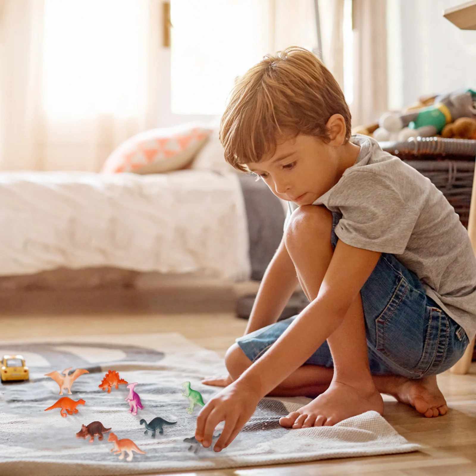 12개 공룡 세트 사실적인 피규어 어린이 교육용 동물 컬렉션 장식 파티 기념품 공룡 피규어