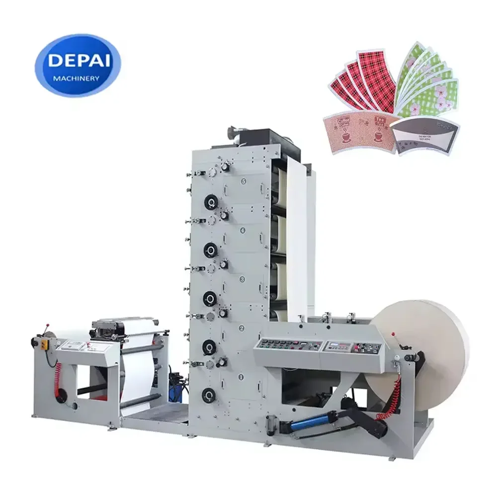 Customized Automatic 4 Color Flexo Printing Machine Roll To Roll Stack Style Flexible Printer For Paper PVC Film