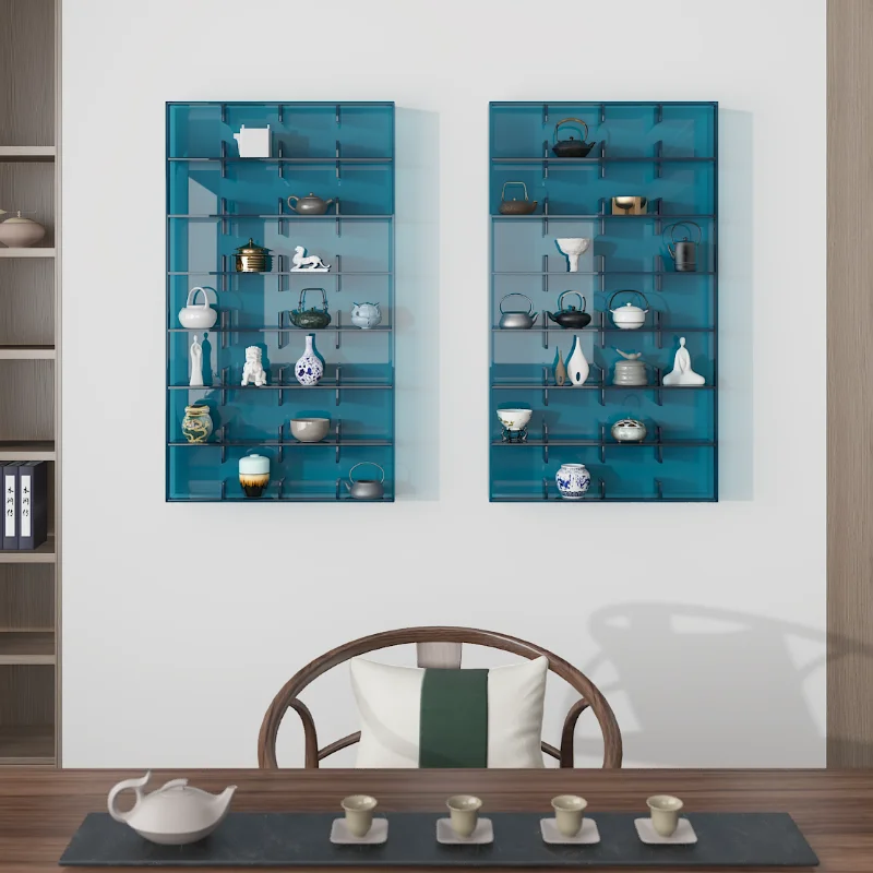 Teetassehalter, Acryl-Rack, Wandmontage, Teekannen-Präsentationsständer, einfach und modern