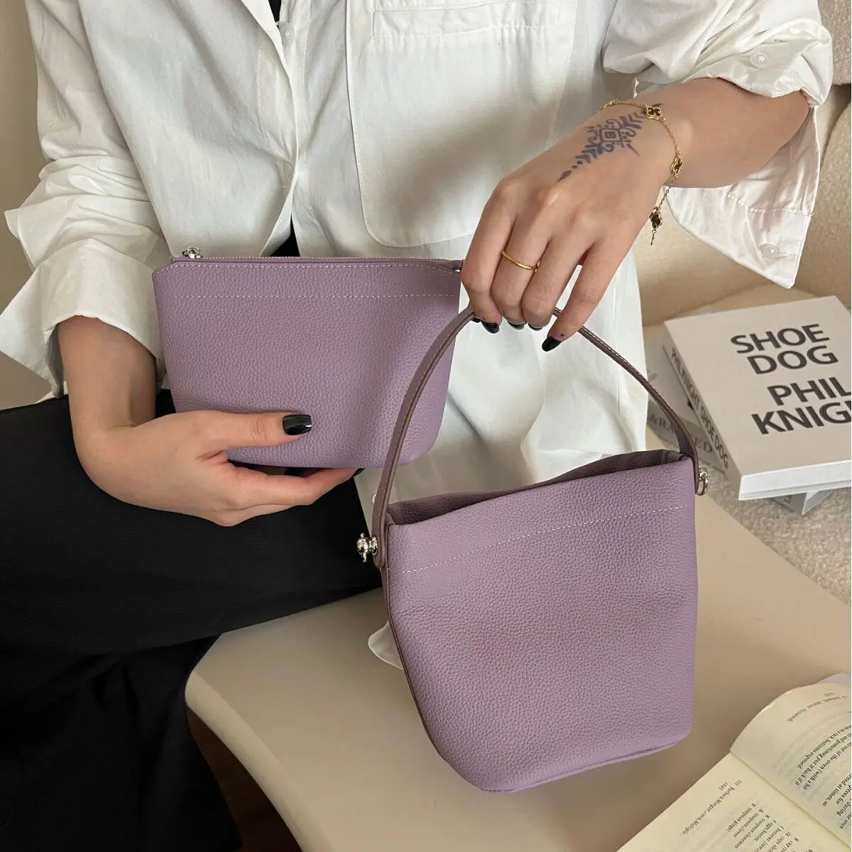 Mini Women Bucket shoulder bag brand design Cowhide ladies handbags and purses genuine leather Totes female messenger Bag Bolsas