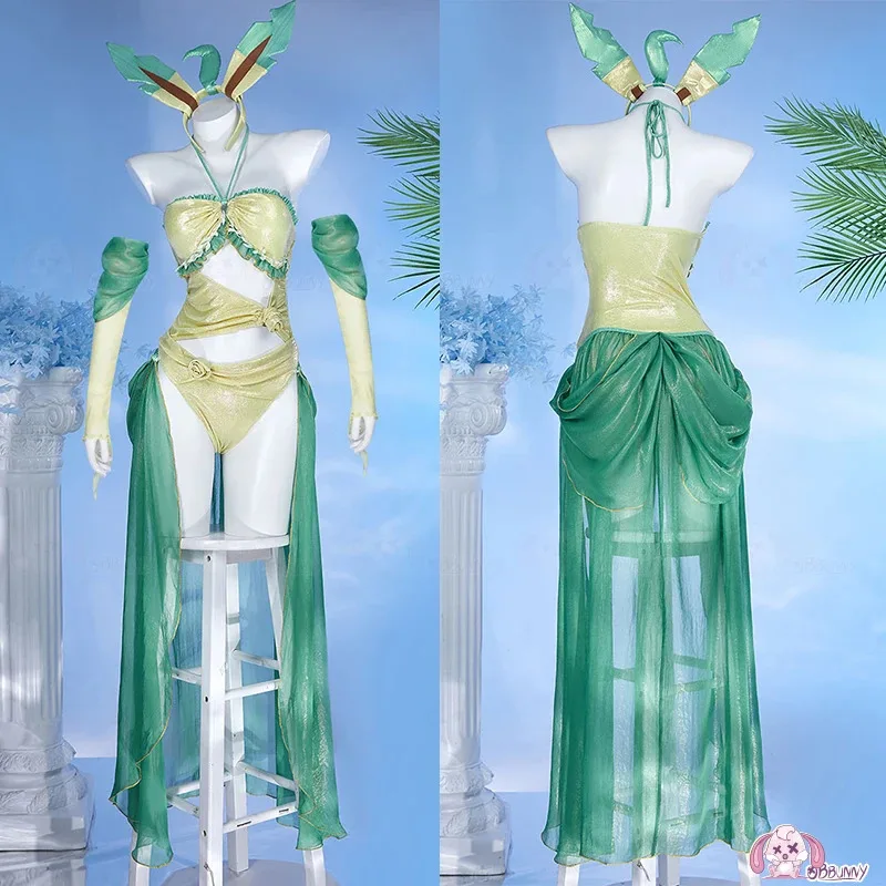 

Leafeon Phyllali Folipurba Cosplay Costume Halloween Christmas Festival Party Comic Con Anime Game