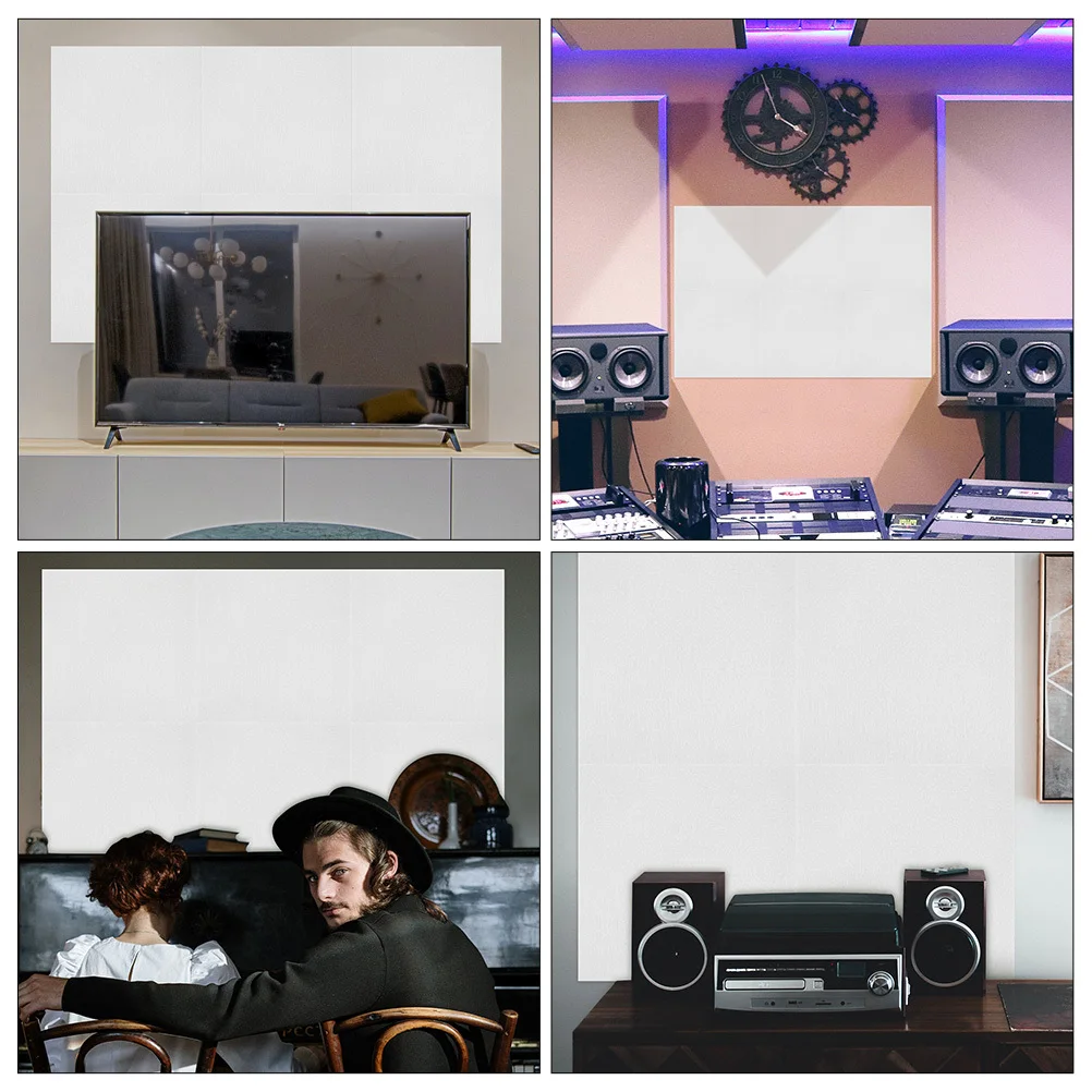 

2Pcs Wall Soundproof Panels Heavy Duty Felt Acoustic Absorbing Panels for Office Bedroom Studio Sound Insulation Block Pads