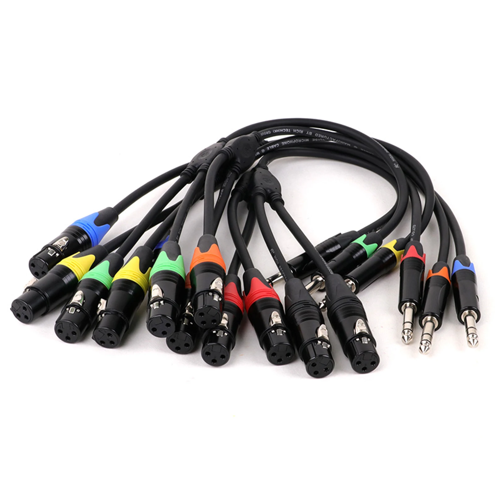 1PC 6.5 do 2 XLR Aduio kabel wysokiej jakości 6.5mm Stereo do Dual XLR kabel mikser głośnik 1/4 Cal TRS Y Splitter ekranowane przewody