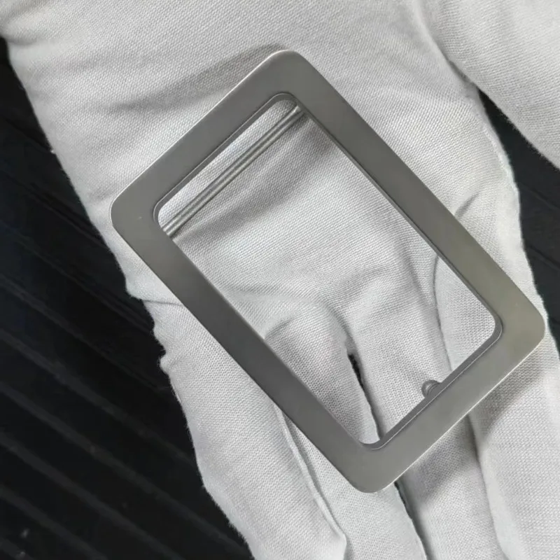 التيتانيوم النقي لوحة مشبك 3.5 سنتيمتر مشبك رئيس 3.8 سنتيمتر التيتانيوم معدن غير قابل للصدأ المضادة للحساسية الرجال النساء موضة حزام جينز مشبك #2