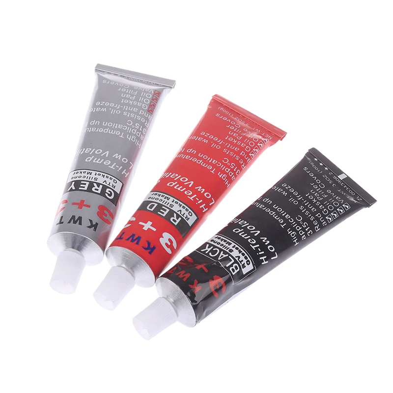 1PC Car Sealant RTV Silicone Gasket Maker 3+3 Black Hi-Temp Sealant Oil Resistant For Engines Automotive Sealant