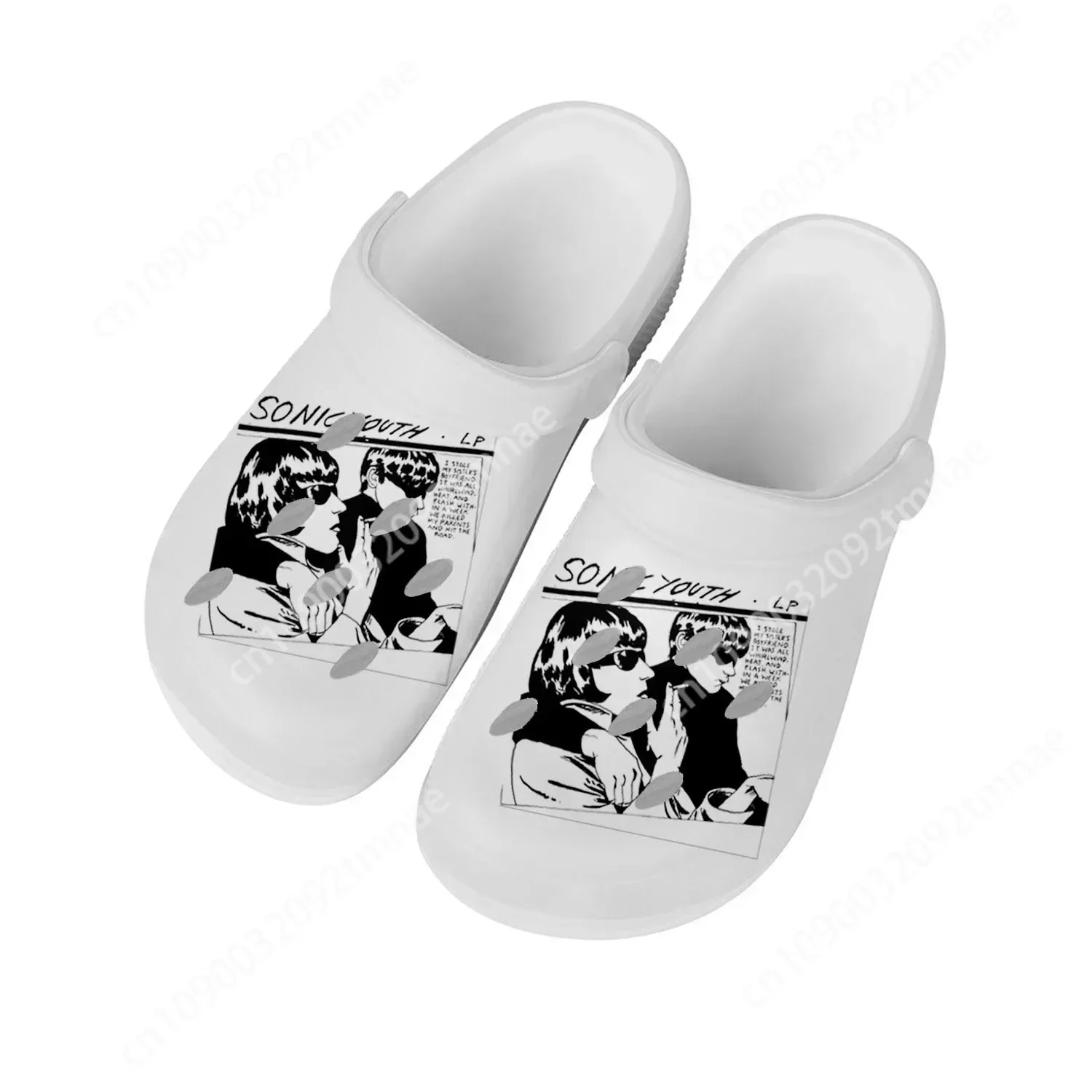 

Sonic Youth Rock Punk Home Clogs Custom Water Shoes Mens Womens Teenager Shoe Garden Clog Breathable Beach Hole Slippers White