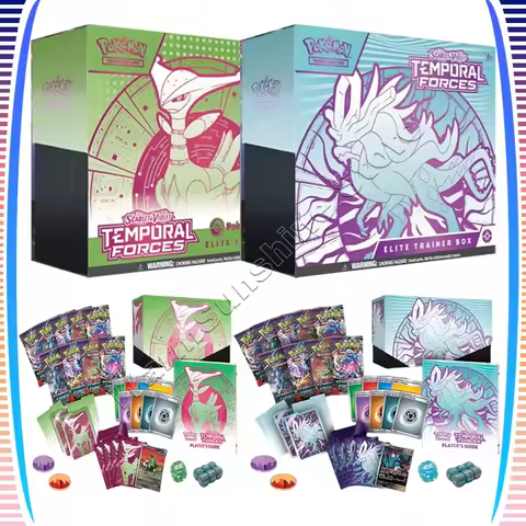 Original Pokemon Card Us Version PTCG Scarlet&amp;Violet SV5 Walking Wake Iron Leaves ETB Elite Box Anime Board Game Cards Kids Gift