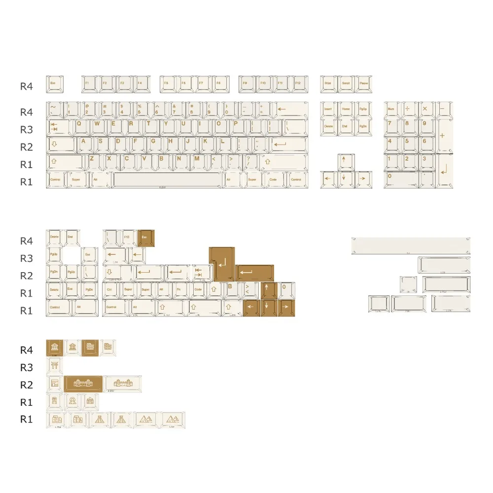 Imagem -06 - Tampão de Teclado Minimalista Personalizado Perfil Cereja Keycap de Jogos para Teclado Mecânico Gmk Wars Temático 170 Teclas Pbt