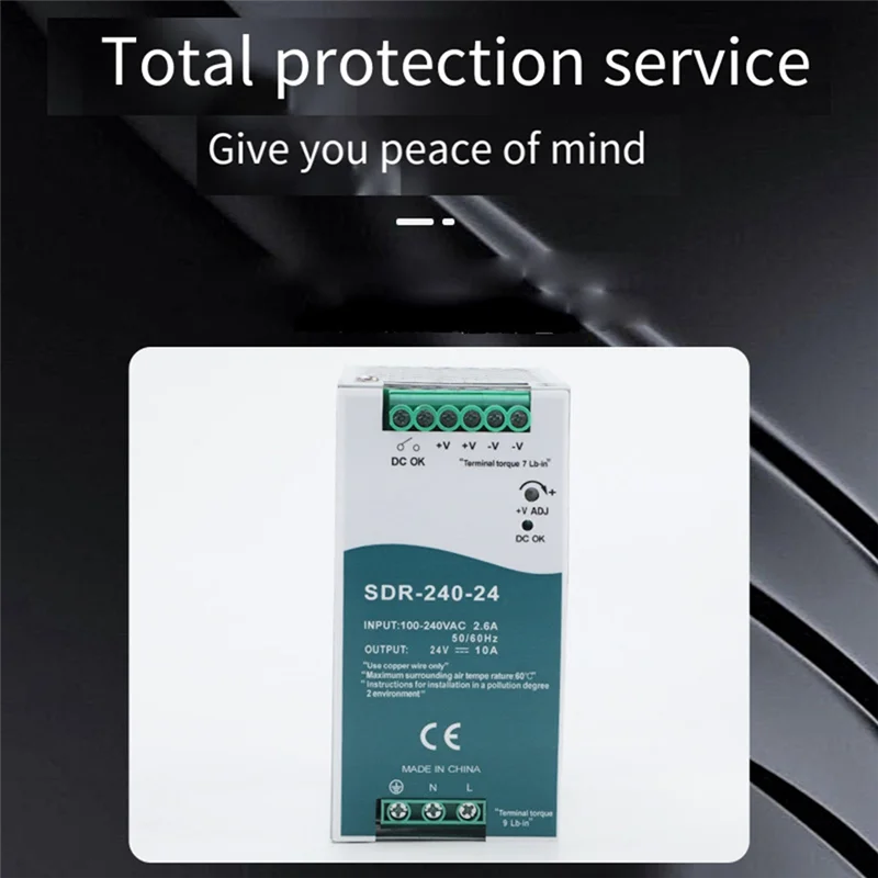 

AB41-SDR-240-24 Switching Power Supply With PFC Function 150% Peak Load Capability DIN-Rail Switching Power Supply