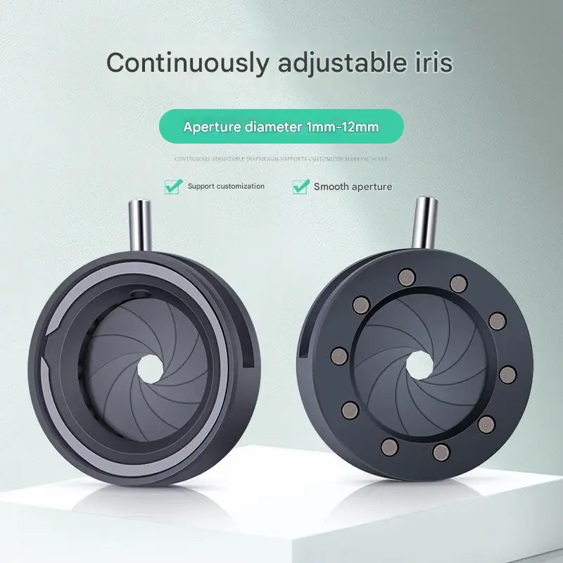 

Aperture Module Variable Iris M4 Manual Diaphragm SK12 Aperture Blades Φ1-12MM Optoelectronic Laser