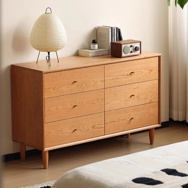 

ld30Nordic solid wood cloud chest, Japanese cherry wood storage, all solid wood retro side cabinet
