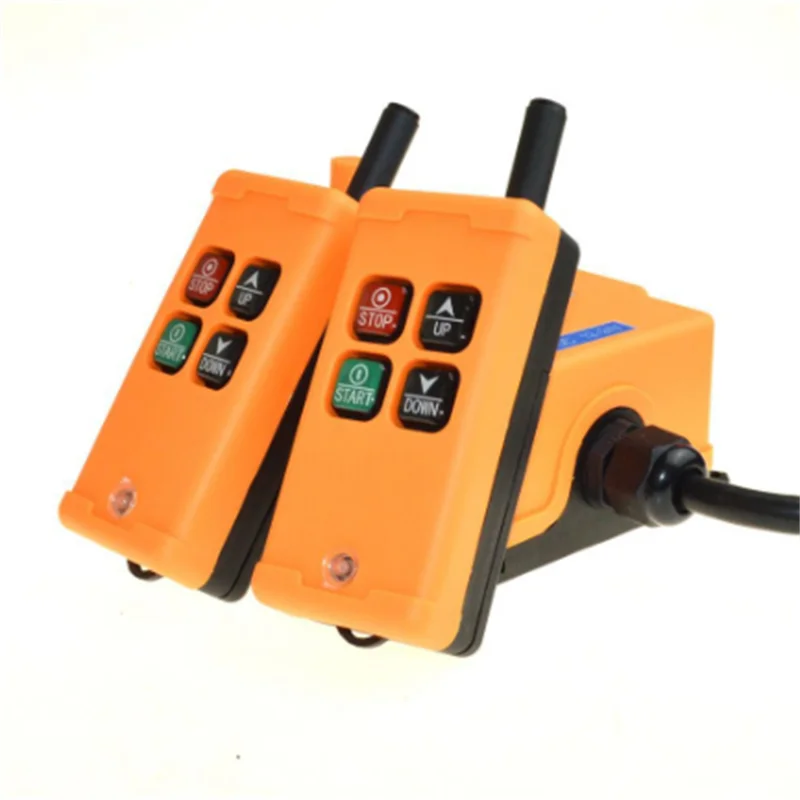 

4 Buttons HS-4 1Speed 2 Transmitter Hoist Crane Truck Remote Control System 12V 110V 220V