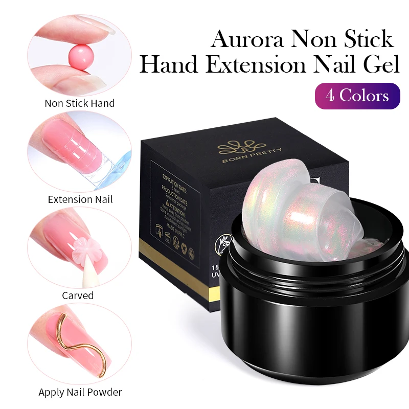 BORN PRETTY 15ml Non Stick Hand Extension Gel Solid Gel Polish 3D Multigel Stereoscopic Carved Gel For Nail Painting Carving